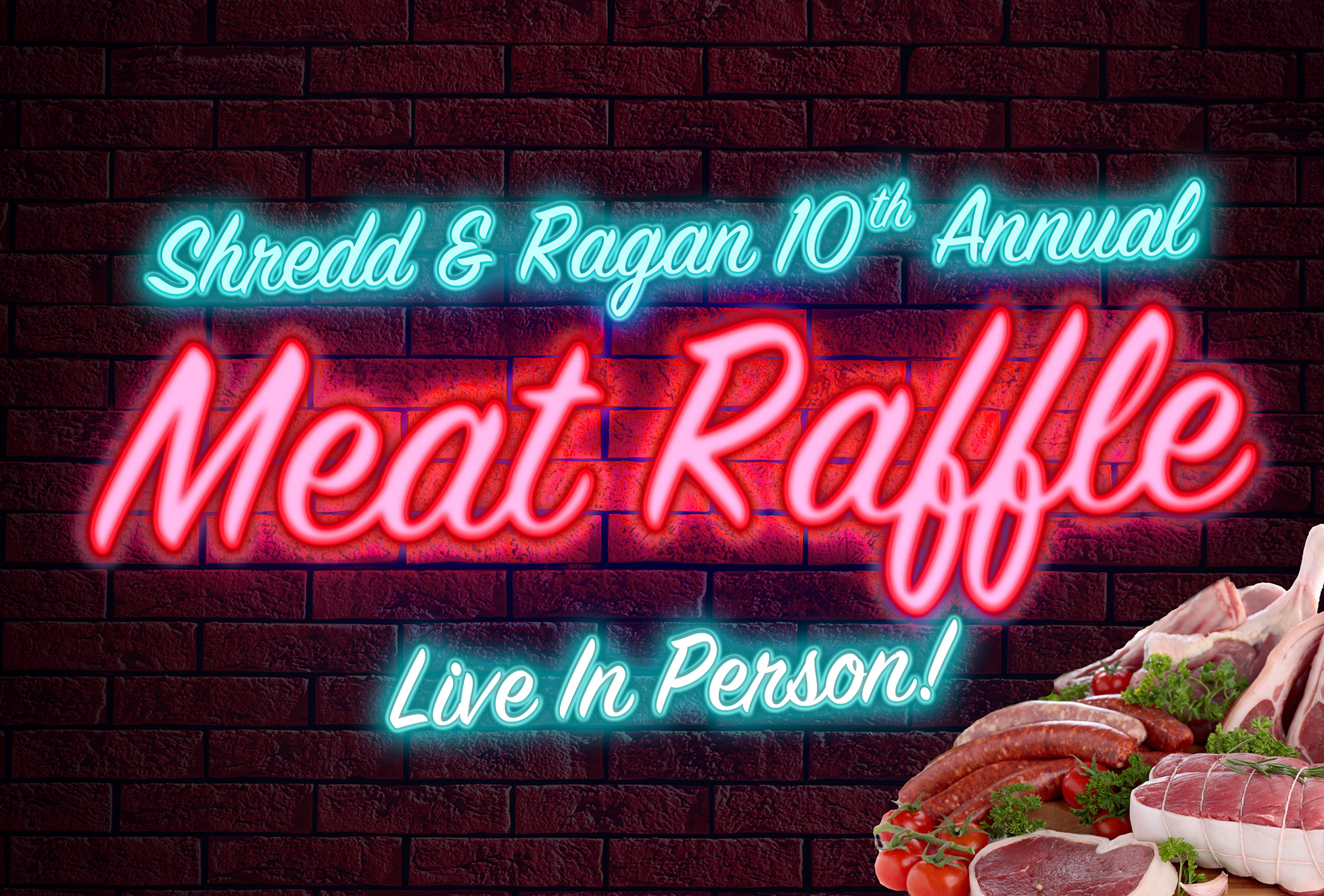 Shredd & Ragan’s 10th Annual Meat Raffle <BR> PLUS chances to win a signed #73 Dion Dawkins Jersey & A fully stocked Freezer!!