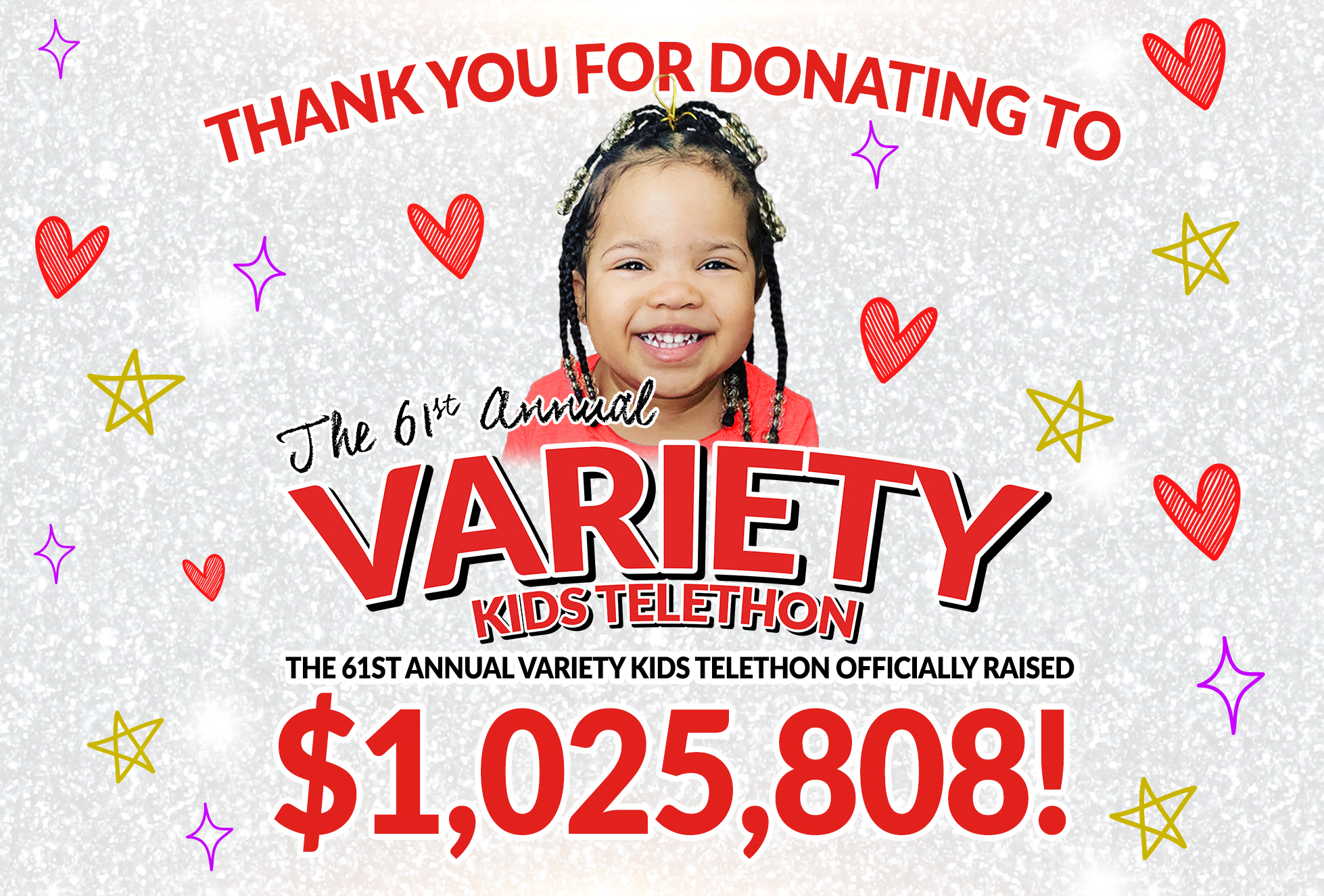 The 61st Annual Variety Kids Telethon Raised $1,025,808!