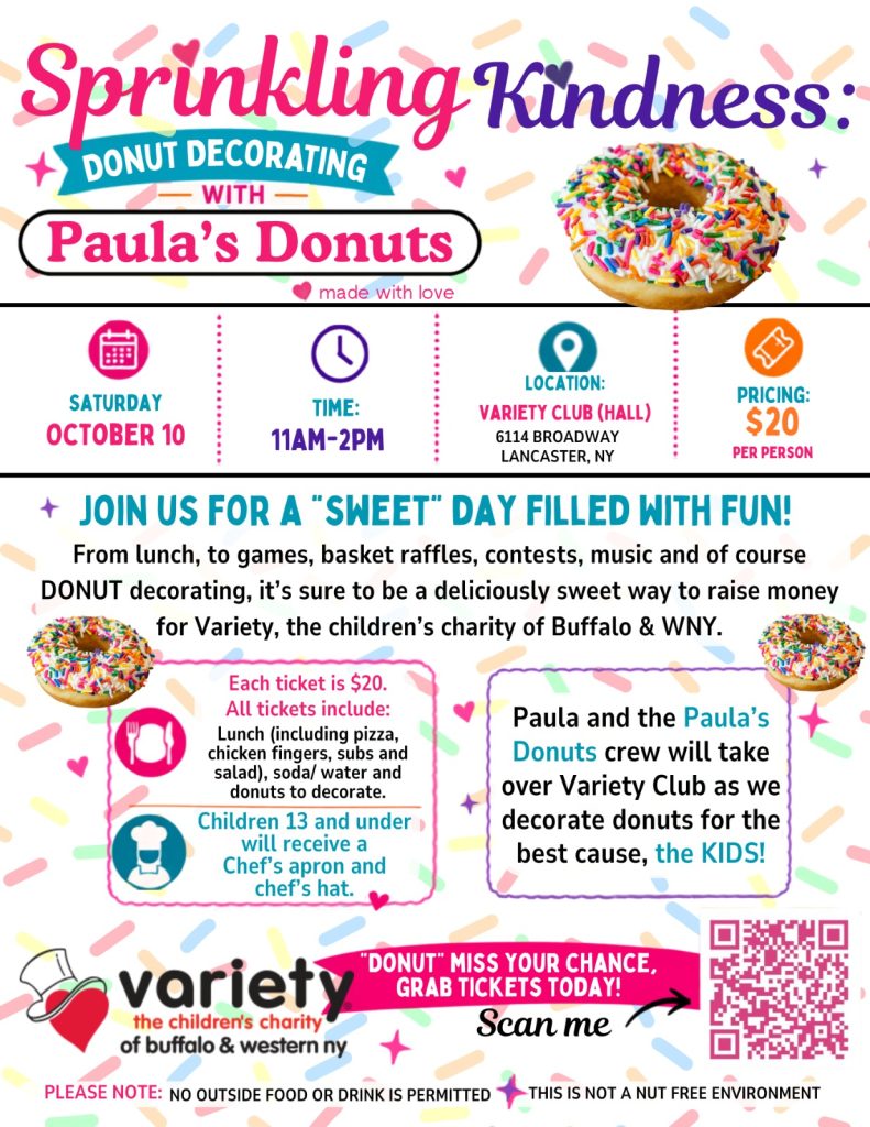 “Sprinkling Kindness” Donut Decorating with Paula’s Donuts Fundraiser